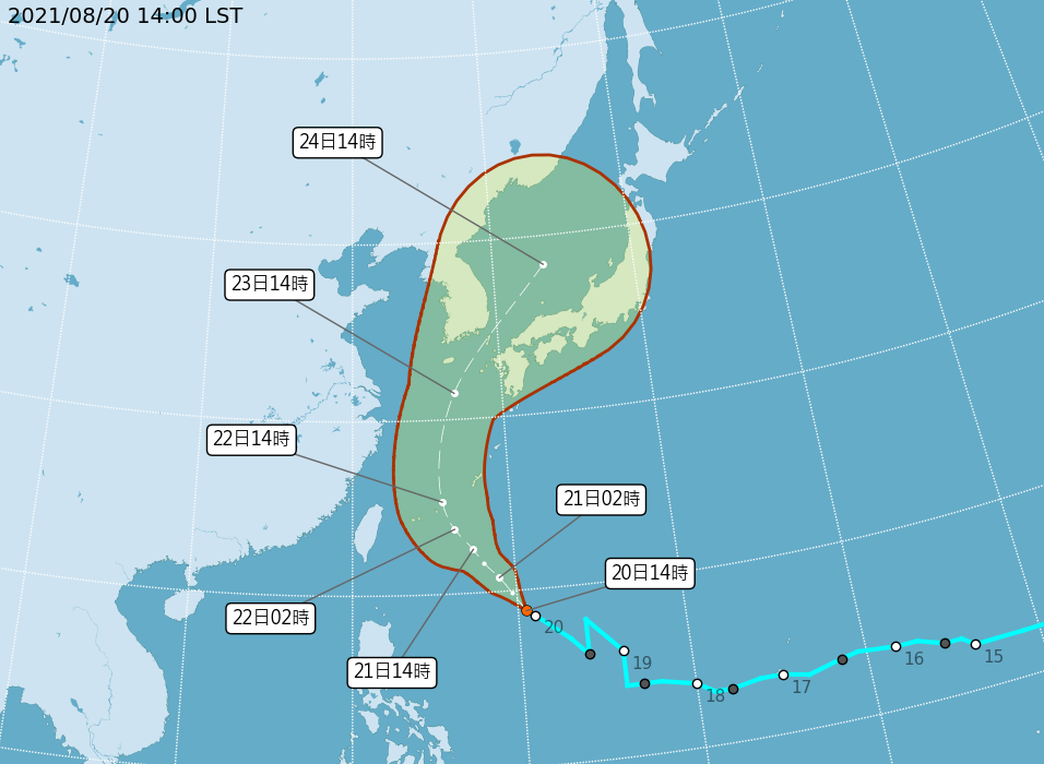 熱帶性低氣壓最快21日成颱 22日外圍雲系帶來雨勢