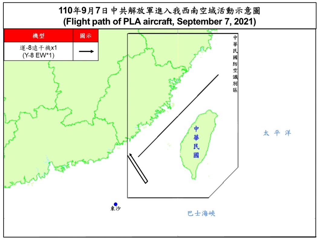共軍1架運8遠程干機擾台 空軍兵力應對