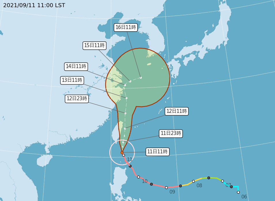 璨樹颱風減弱為中颱 除基隆台北 全台進入陸上警戒
