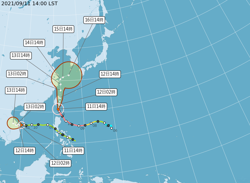 璨樹颱風發威 東半部與恆春地區越晚風雨越強