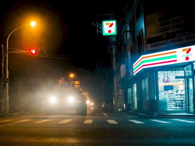 漢光37號演習 戰車執行夜間戰術機動