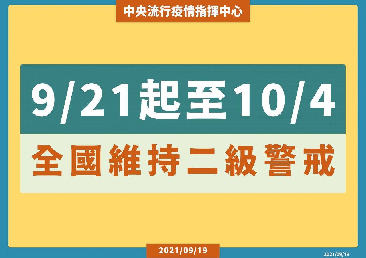 二級警戒持續至10/4 陳時中:有條件開放會展活動
