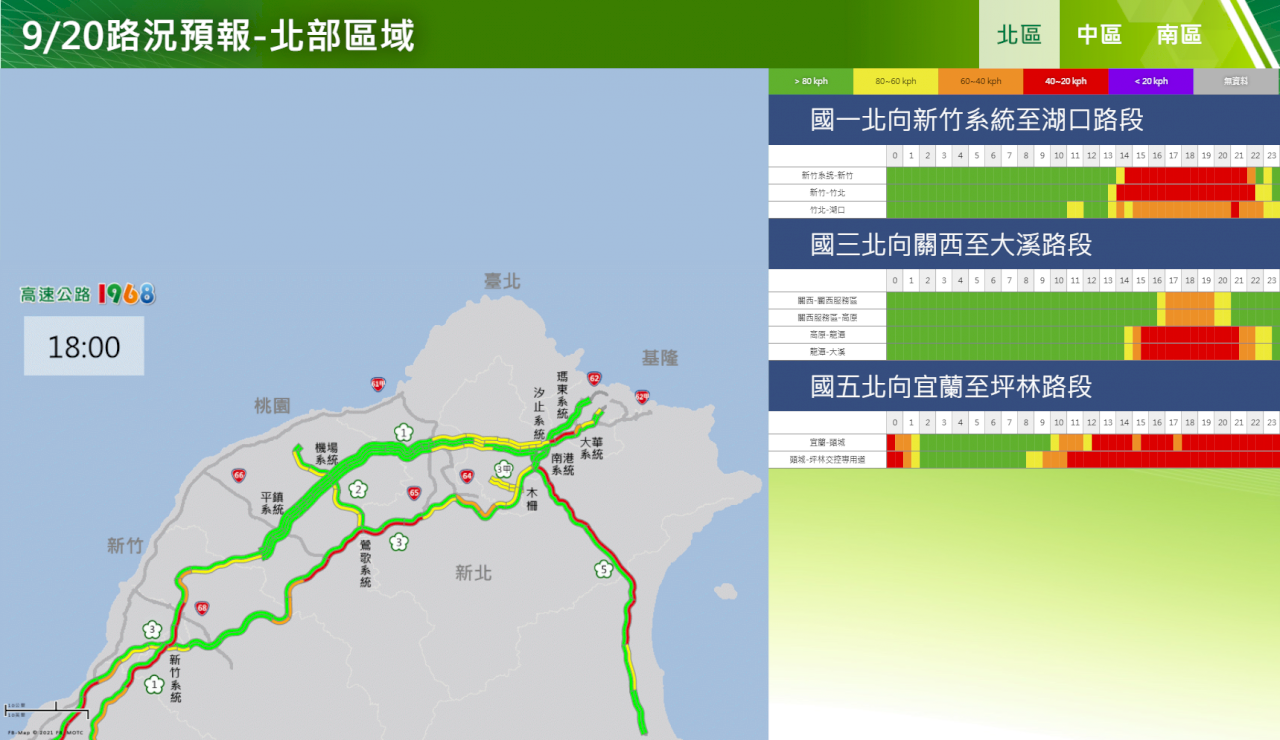 收假前一天國道已現車潮 國5北返塞至深夜
