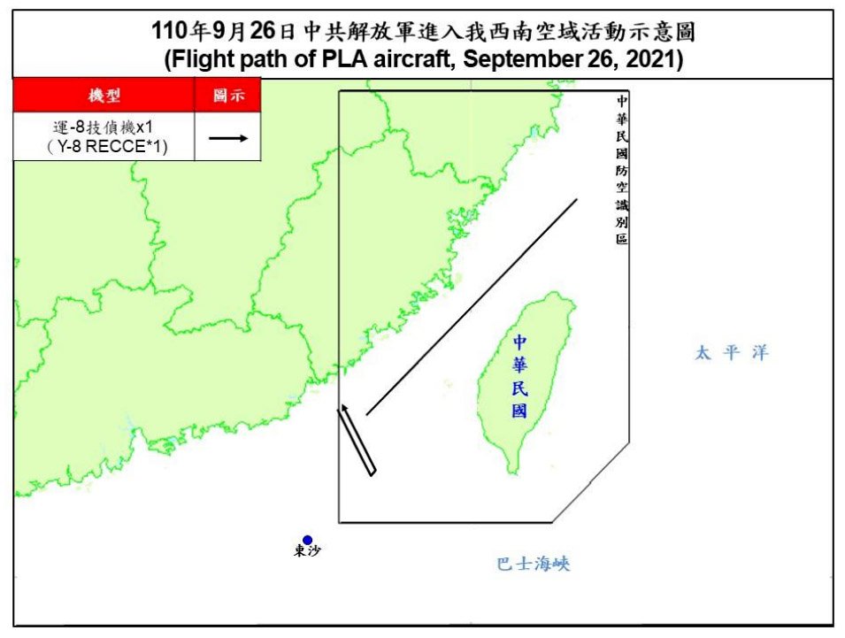 共軍1架運8技偵機擾台ADIZ 空軍兵力應對