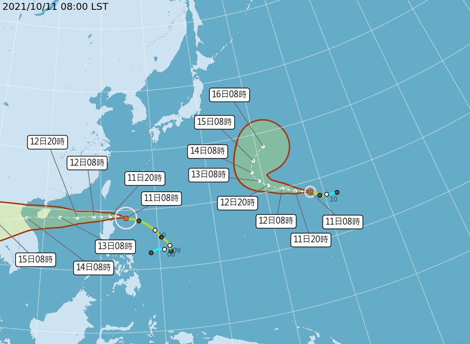「圓規」變胖又增強 今午後至深夜風雨將達高鋒