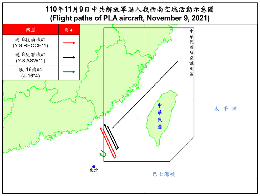 6架共機擾台 空軍兵力應對