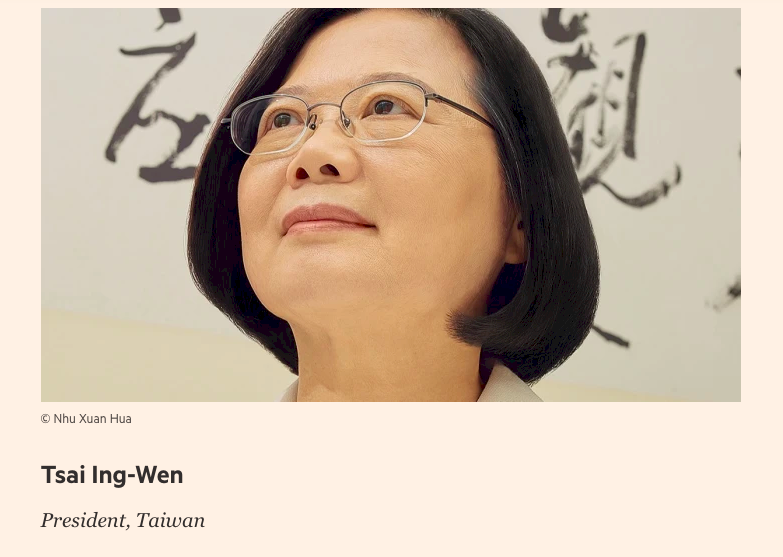 展現台灣韌性！ 蔡總統入選《金融時報》2021年最具影響力女性