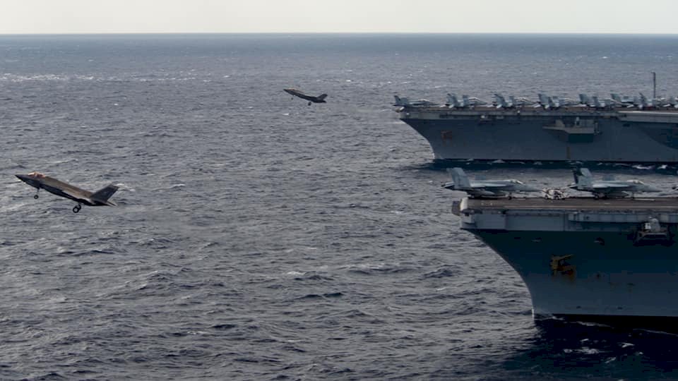 F-35C戰機降落失敗墜落南海 美國海軍安排打撈