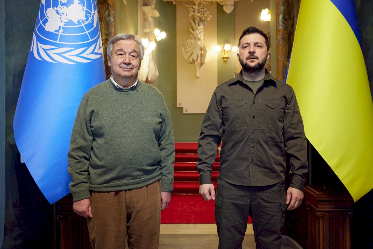 聯合國秘書長訪烏克蘭 俄羅斯空襲首都基輔