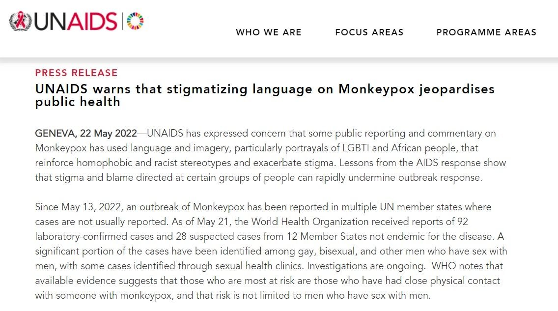 猴痘現蹤全球15國 UNAIDS憂污名化LGTBI人士