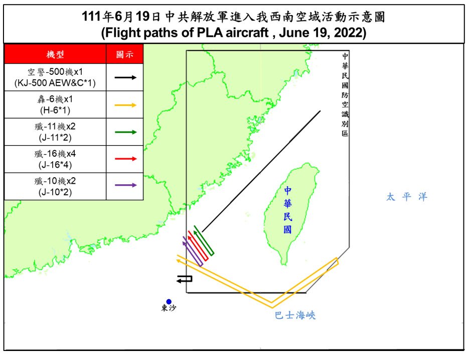 10架共機擾台  轟6深入東南空域