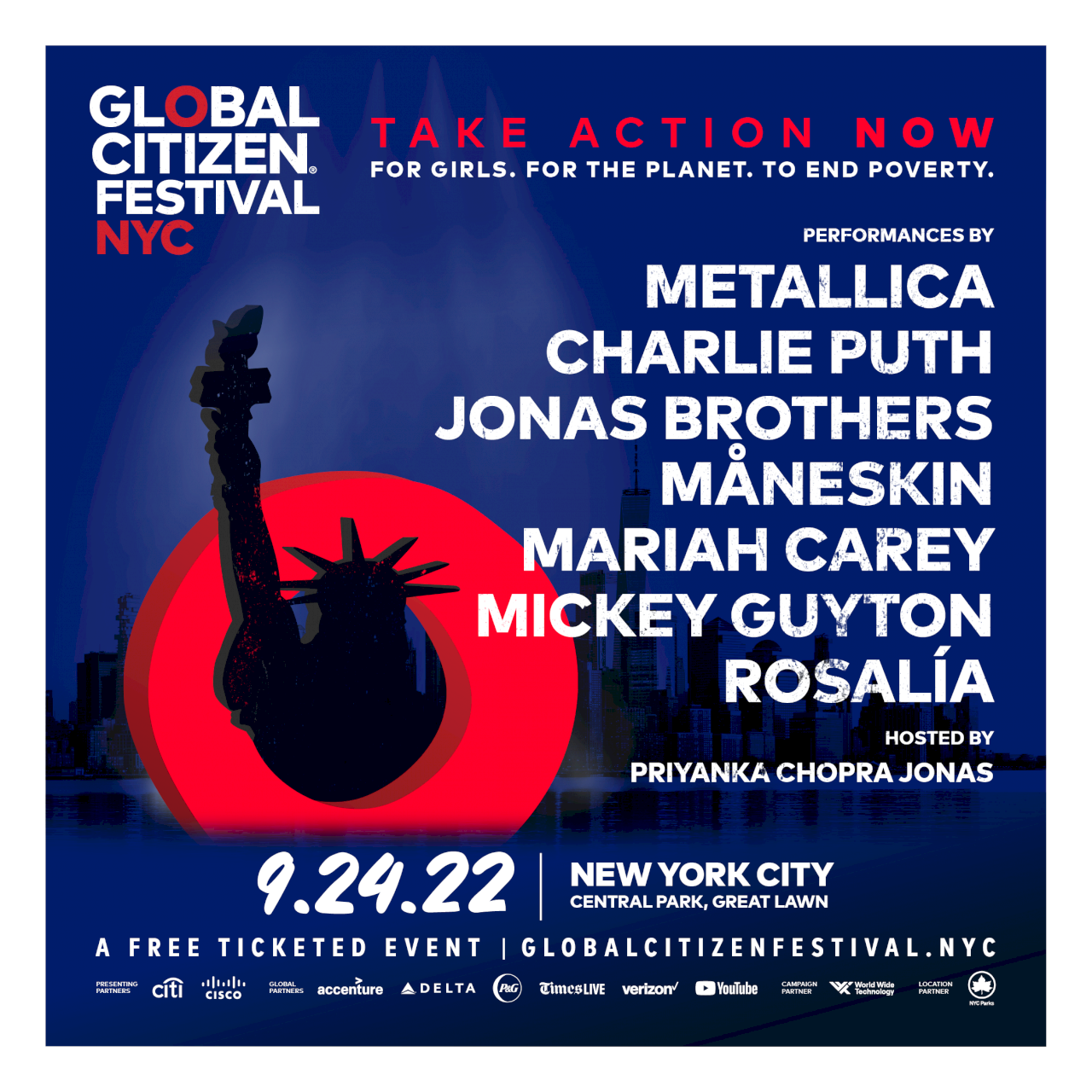 為消除貧困獻聲 瑪麗亞凱莉等巨星9月紐約開唱