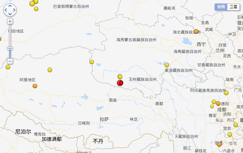 報導：青海玉樹連二震規模5.9與3.4 未傳災情