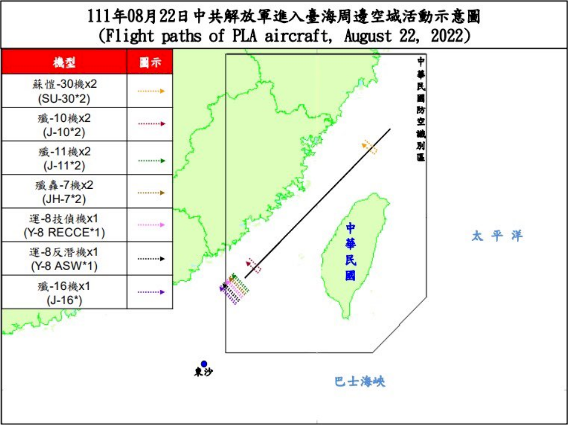 國防部：15架次共機擾台海空域 4架次越中線 新聞 Rti 中央廣播電臺