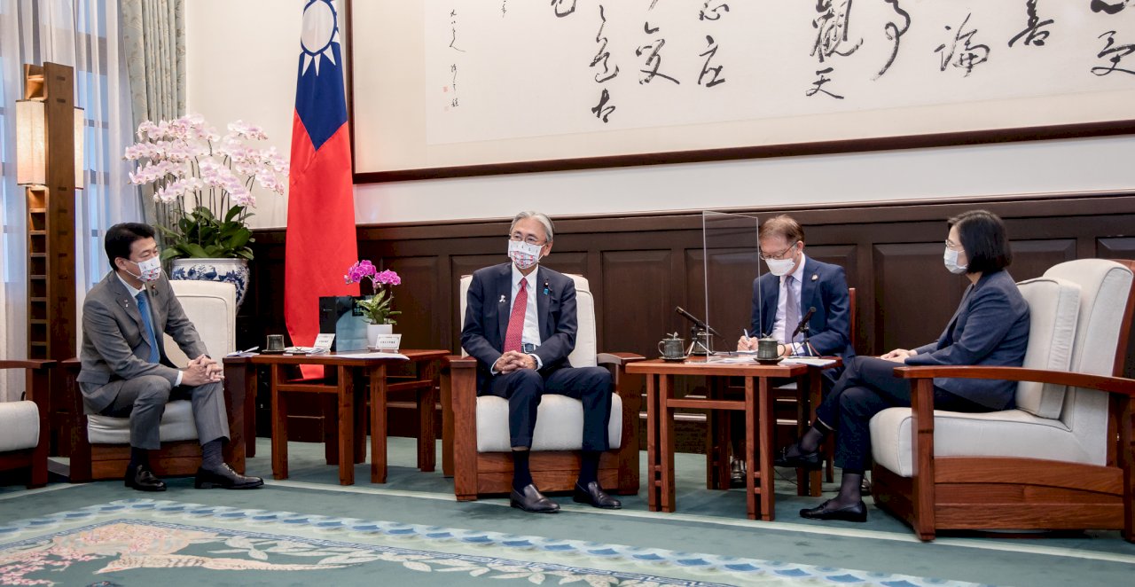 蔡總統接見日華懇訪團 盼台日深化合作確保區域和平繁榮