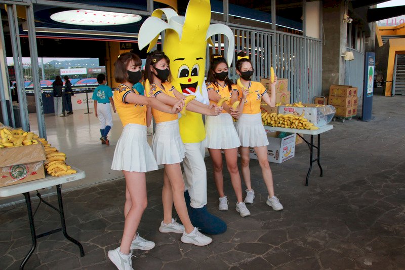 農委會洲際棒球場發送香蕉 鼓勵民眾支持國產水果