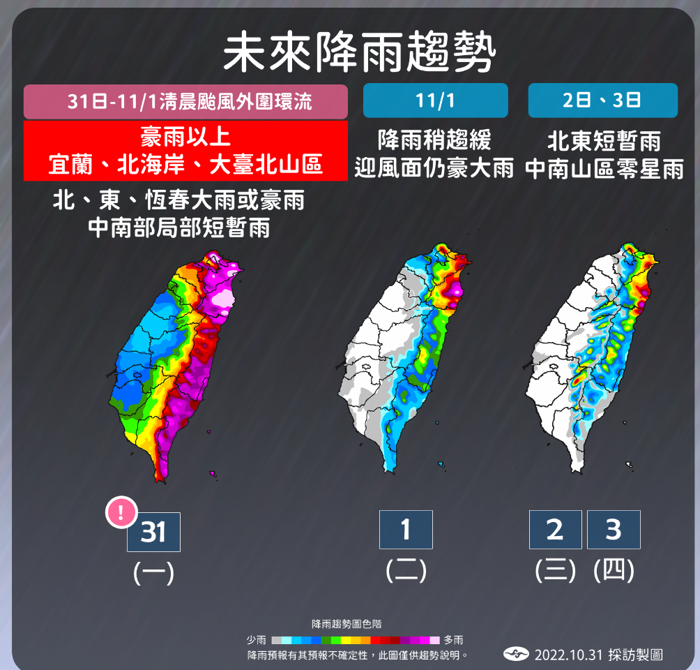 颱風外圍環流與東北季風共伴 嚴防超大豪雨、強風長浪 新聞 Rti 中央廣播電臺 3274