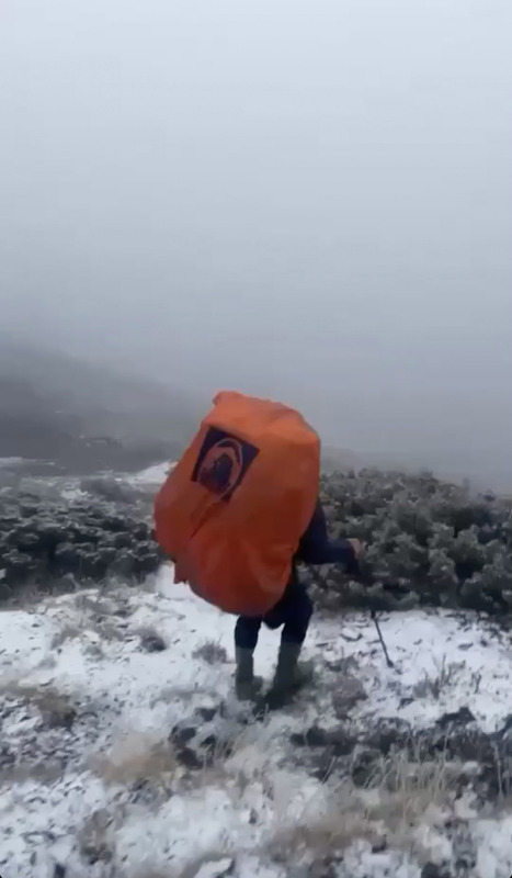 雪山迎入冬首場雪 積雪約4到5公分化身銀白世界