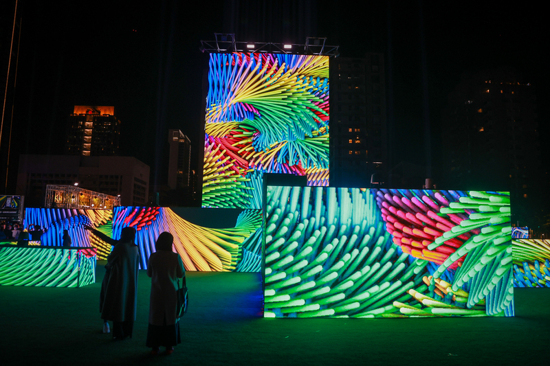 響應台灣燈會 全聯打造LED數位迷宮