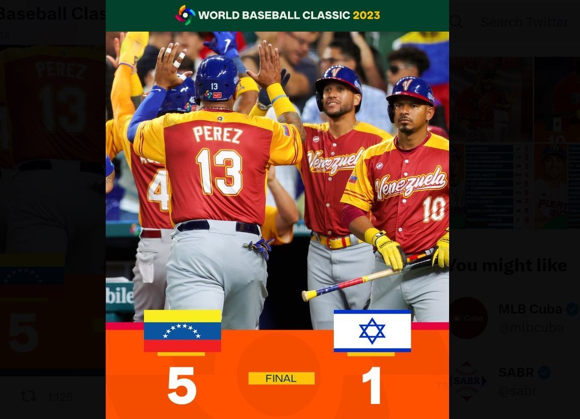 經典賽／委內瑞拉輕取以色列 4戰全勝晉級複賽