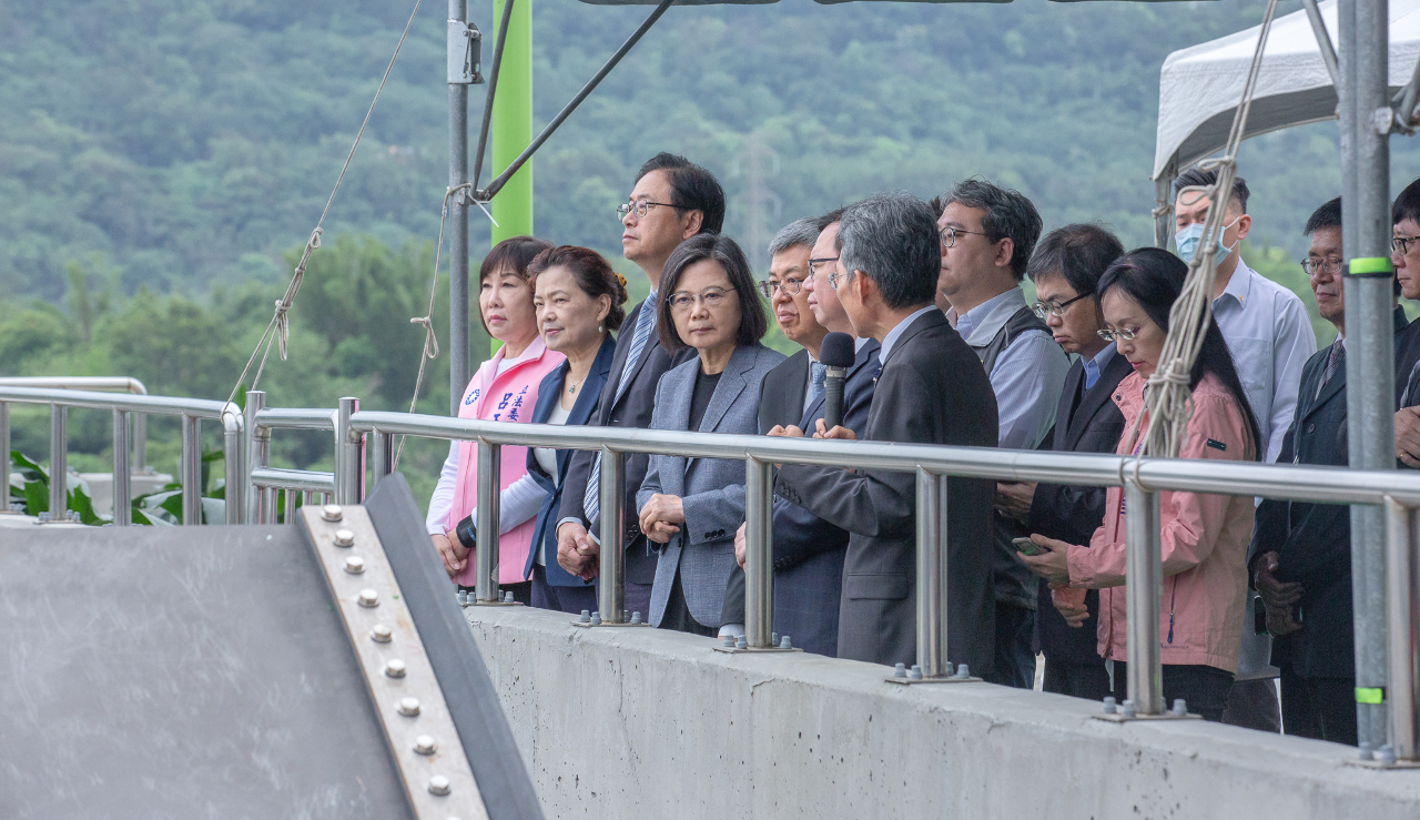 出席阿姆坪防淤隧道竣工 總統：旱象未解 維持抗旱