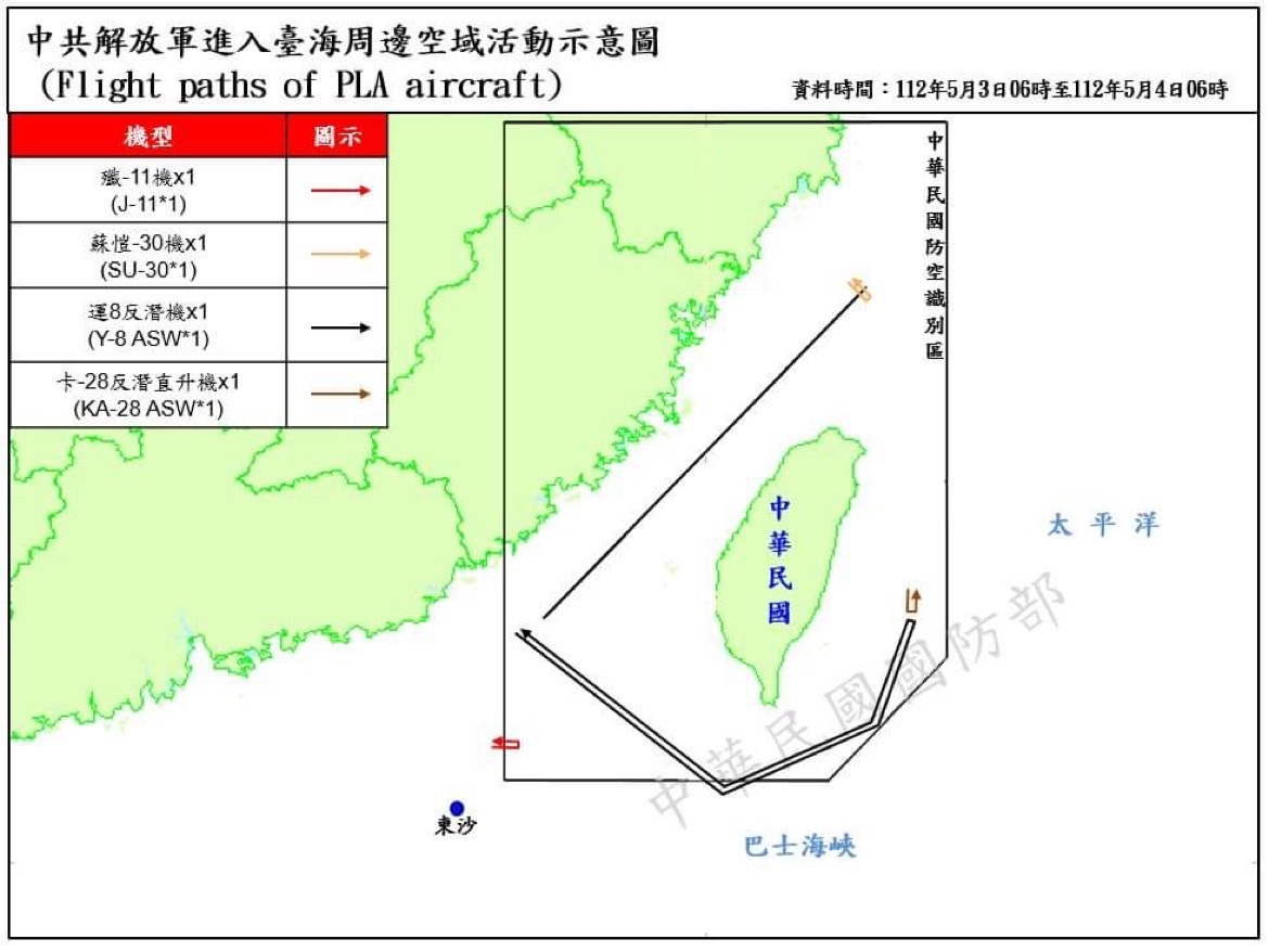 共機擾台  運8反潛機來回繞飛南部空域