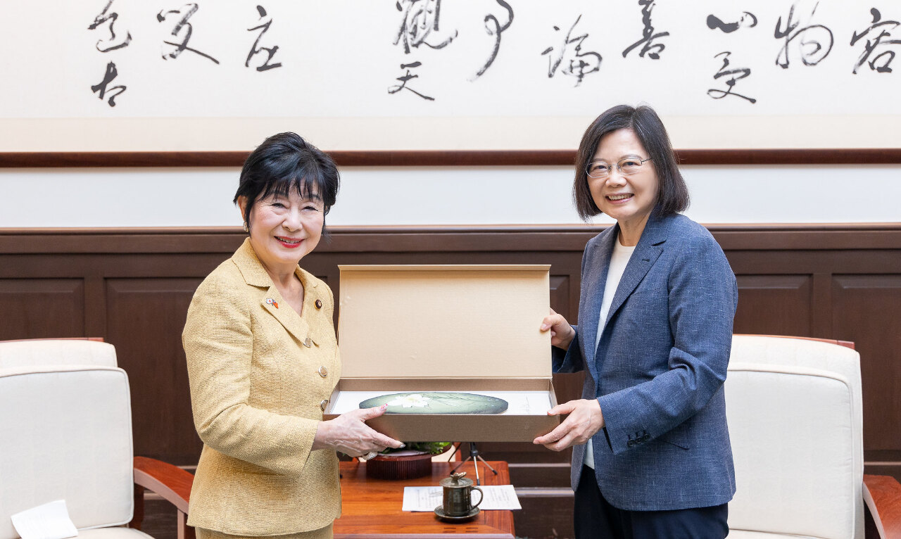 日本前參議院議長晉見蔡總統 挺台參與國際組織