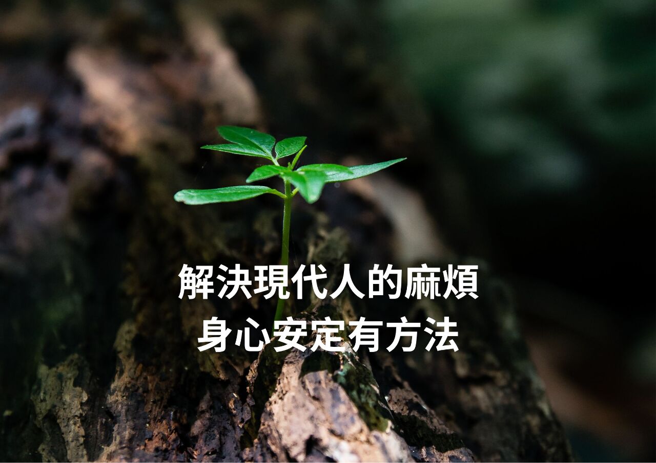 解決現代人的煩惱 身心安定有方法