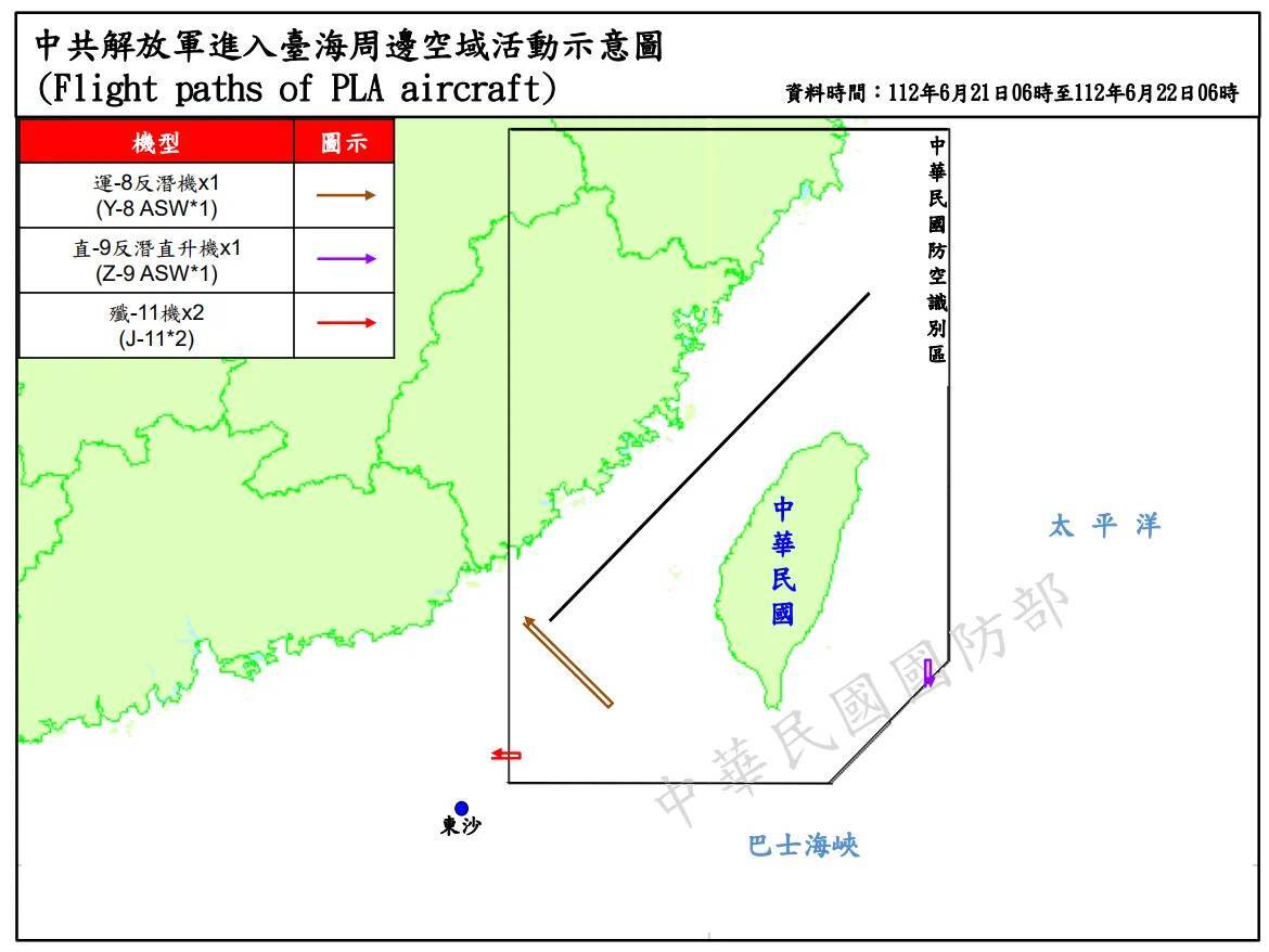 中共山東艦再通過台海 29架次共機擾台