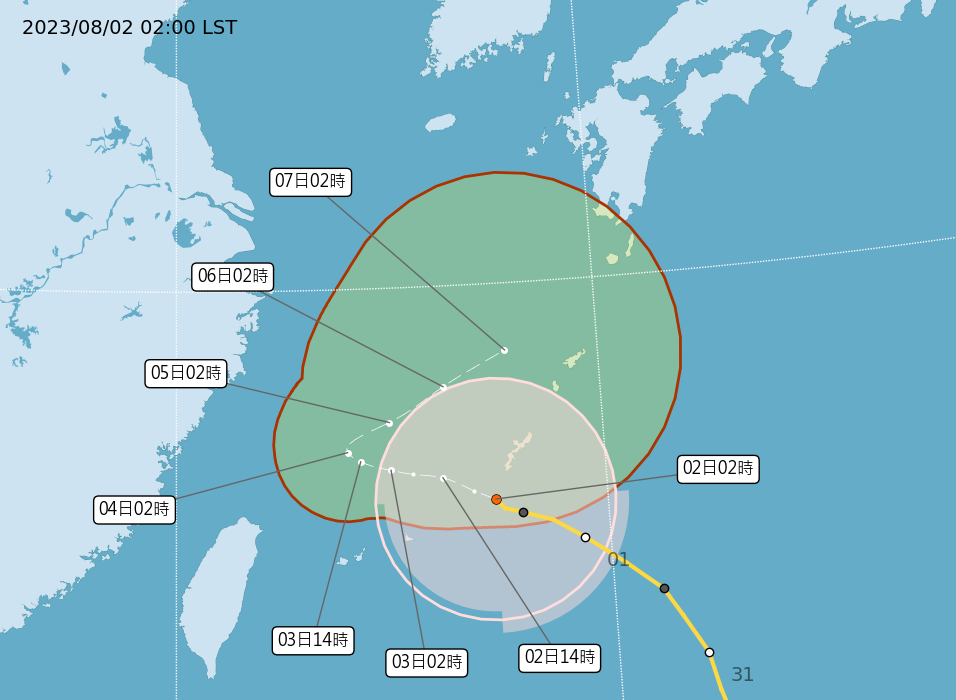 颱風卡努再偏西  陸警可能下午過後發布