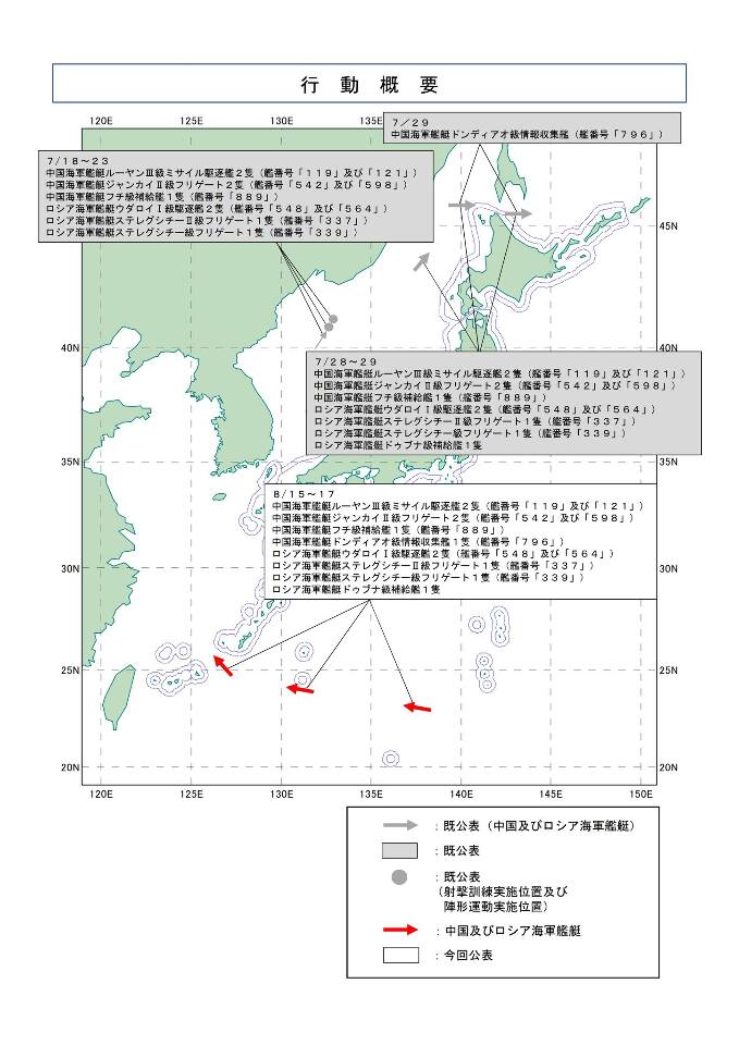 中俄11軍艦首度同時穿越宮古海峽 日本警戒