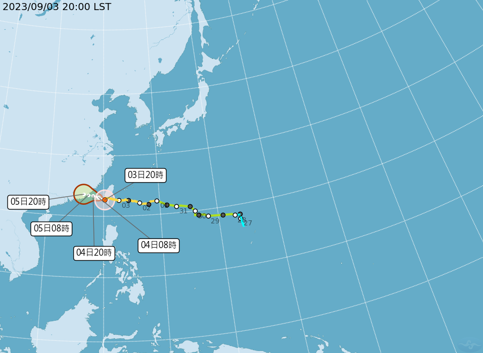 海葵高雄梓官出海 估台灣4日下半天脫離暴風圈