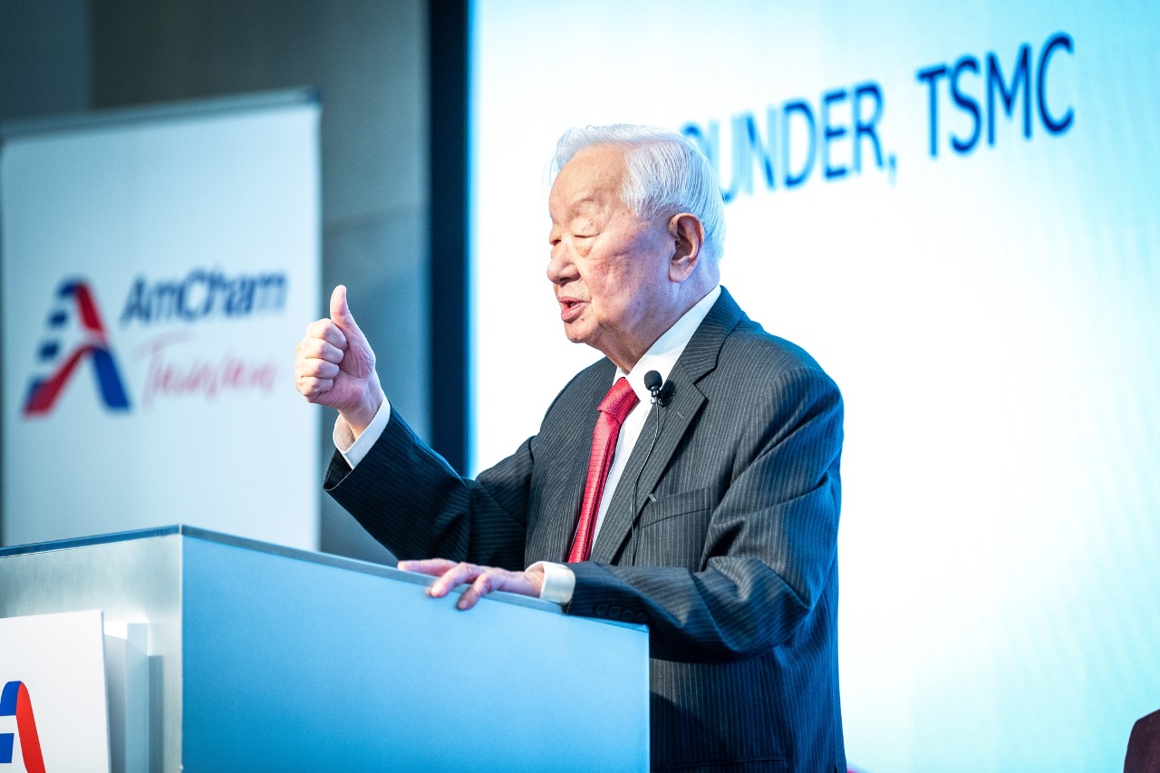 應美國商會之邀演說 張忠謀回顧美商與台灣商務合作