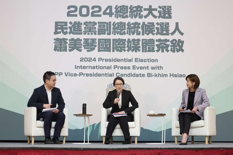 蕭美琴國際記者會「肩負重責」平衡多方利害 保護台灣民主  藍白合破局 侯柯各自參選
