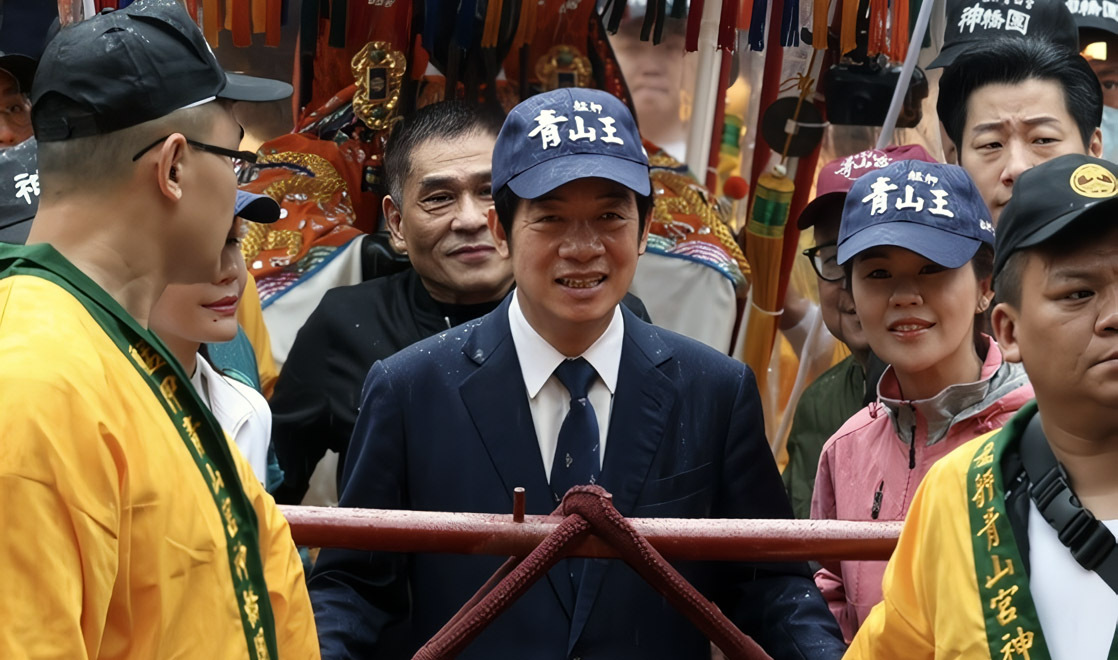 賴清德赴青山宮參香 宣示守護台灣安全