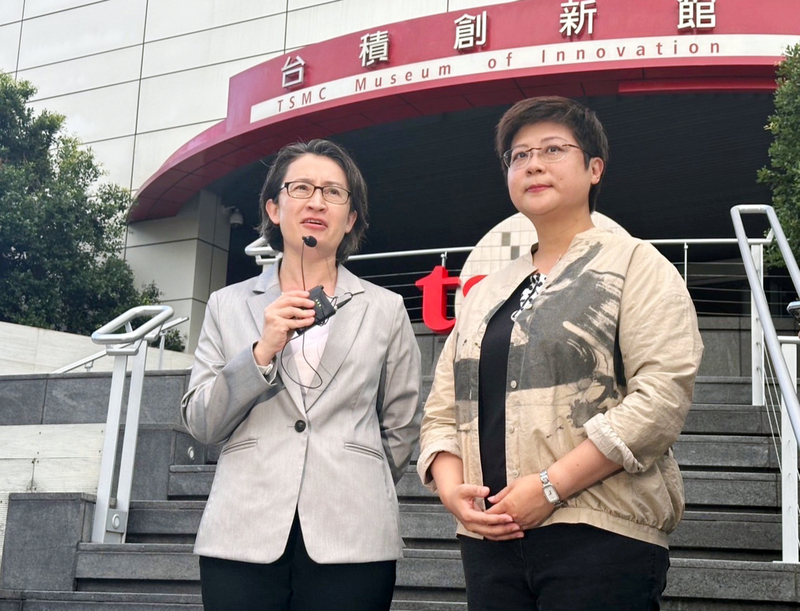 搶攻科技票 蕭美琴陪林志潔赴台積電創新館參訪