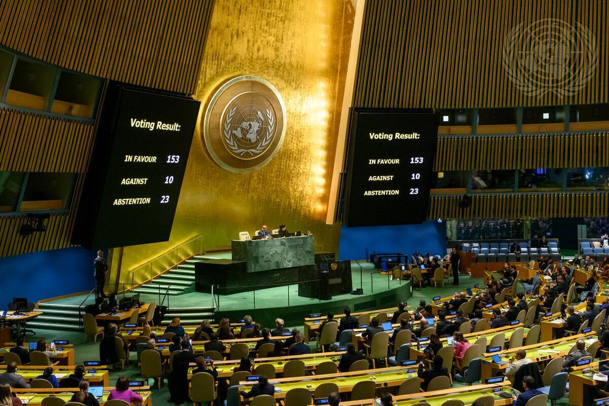 無視美國反對 聯合國大會壓倒性要求加薩停火