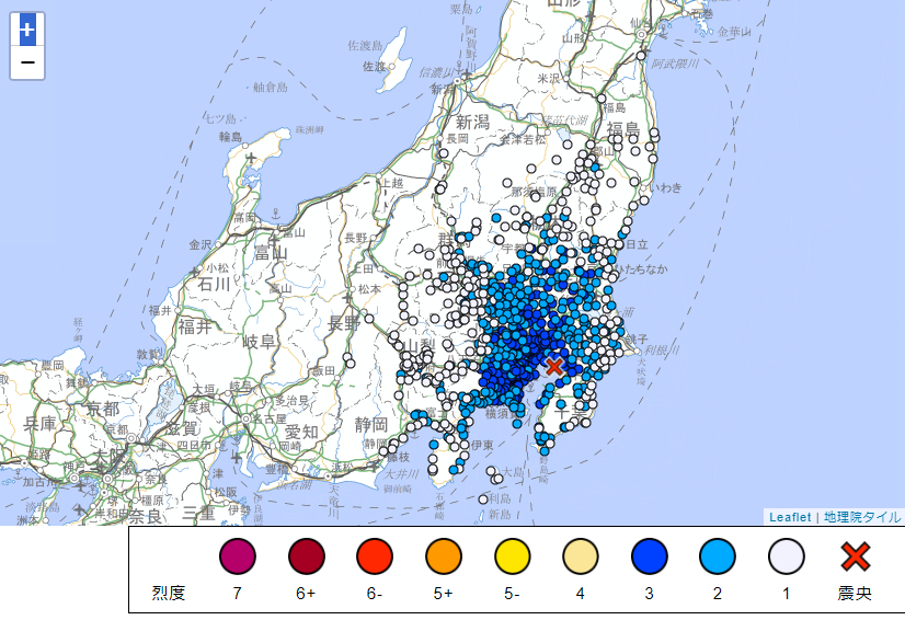日本東京灣地震規模4.8 最大震度4未發海嘯警報