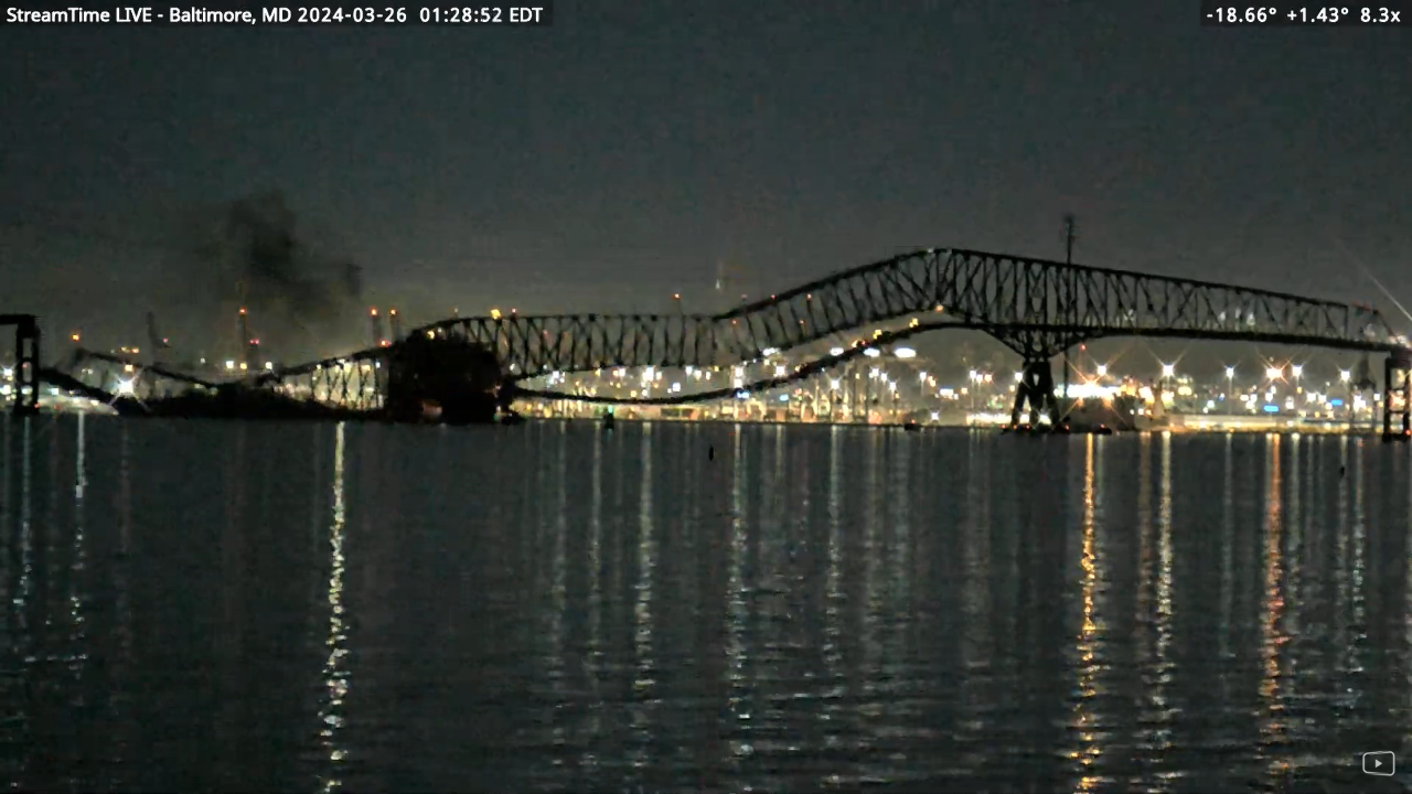 美巴爾的摩港大橋被貨櫃船撞垮 當局搜尋落水20人