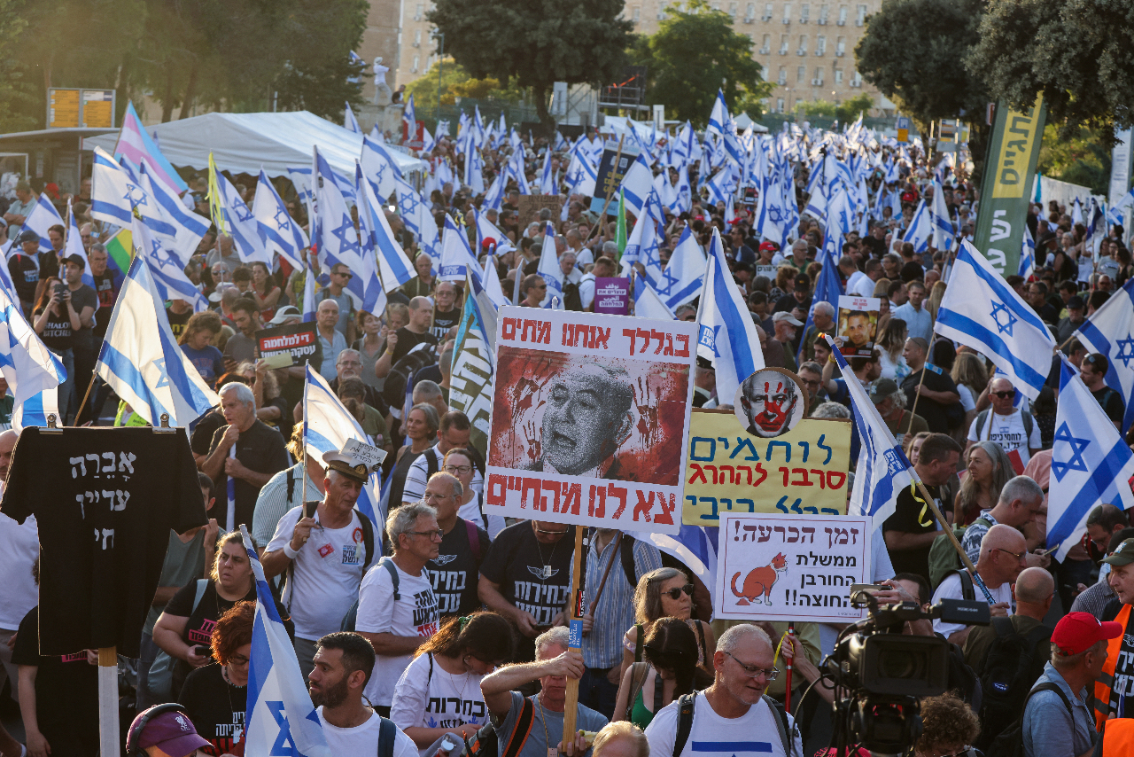 耶路撒冷反政府示威 呼籲以色列重新舉行大選