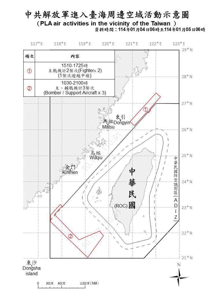 共軍11機艦台海活動  7日發射火箭穿越ADIZ