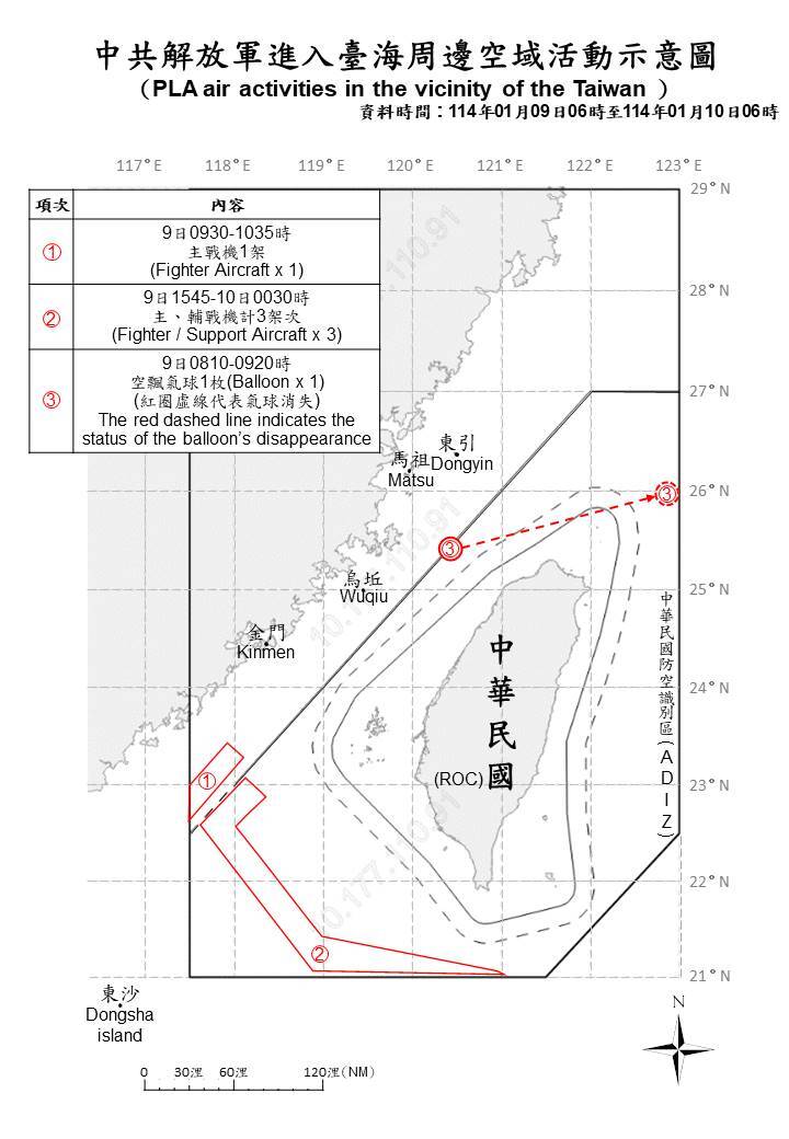 共軍10機艦擾台海  國軍嚴密監控與應處