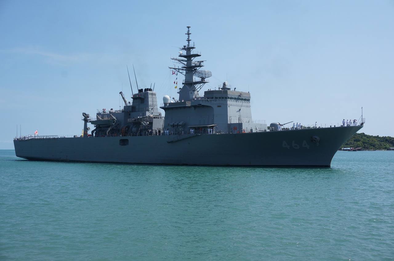 日駐柬大使館：2艘日本戰艦停靠柬埔寨中資基地