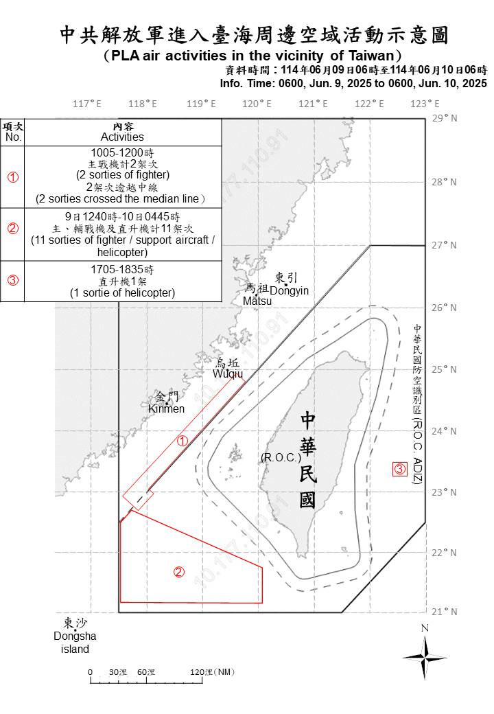 中共21機艦船擾台 國軍嚴密監控