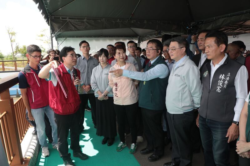 卓榮泰視導南防部防汛工程 宣布正推動治水工程新計畫